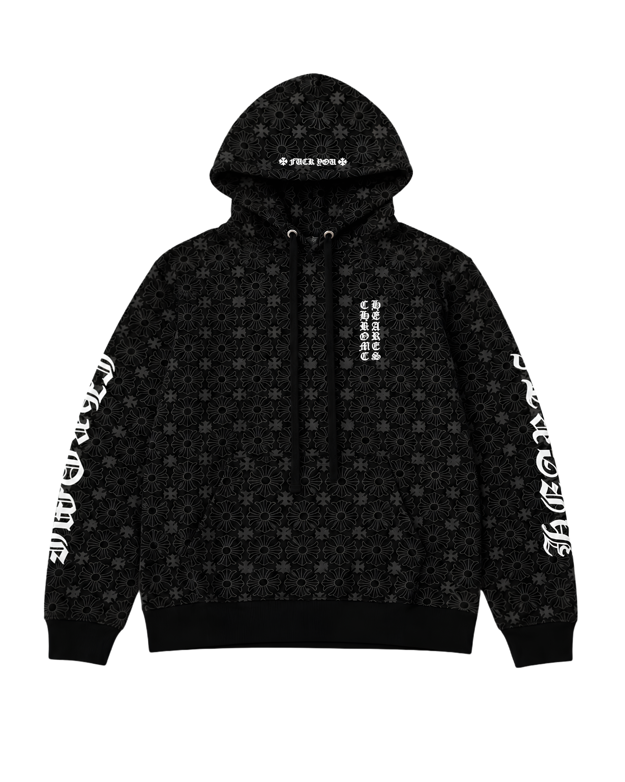 Black Designer Hoodie - Chrome Hearts