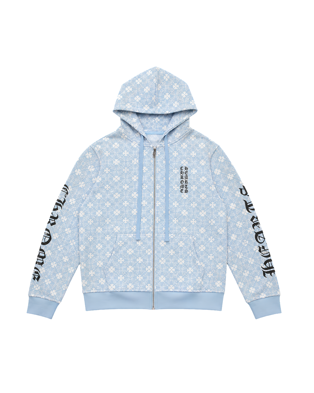 Blue zip-up hoodie - Chrome Hearts