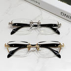 Silver Chrome Rimless Glasses