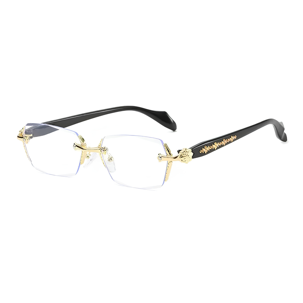 Gold Chrome Rimless Glasses