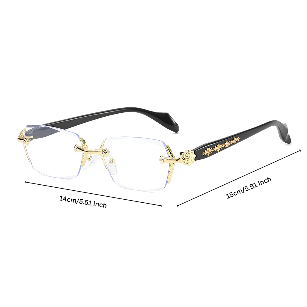 Gold Chrome Rimless Glasses