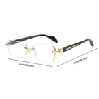 Gold Chrome Rimless Glasses