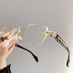 Gold Chrome Rimless Glasses
