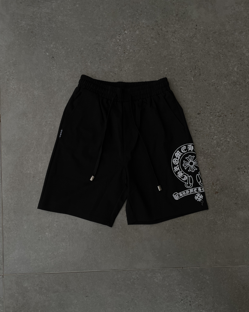 Black/Creamy White shorts - Chrome Hearts