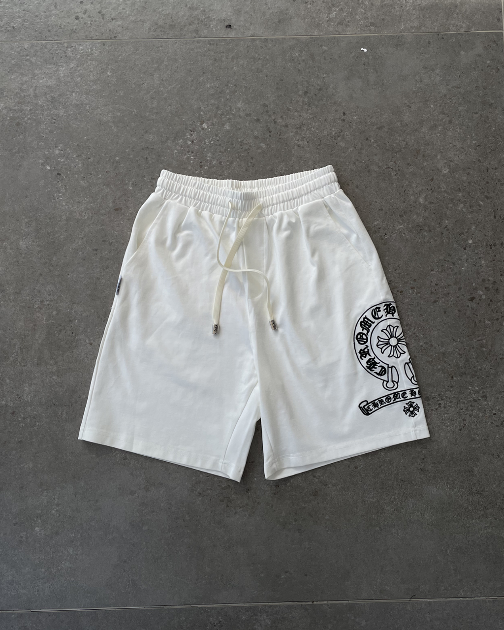 Black/Creamy White shorts - Chrome Hearts
