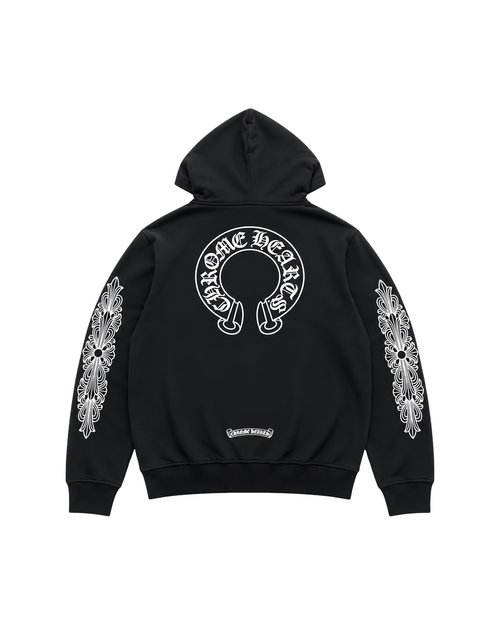 Black zip-up hoodie - Chrome Hearts