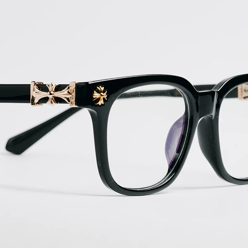 Chrome Heart Glasses– Black & Gold Edition