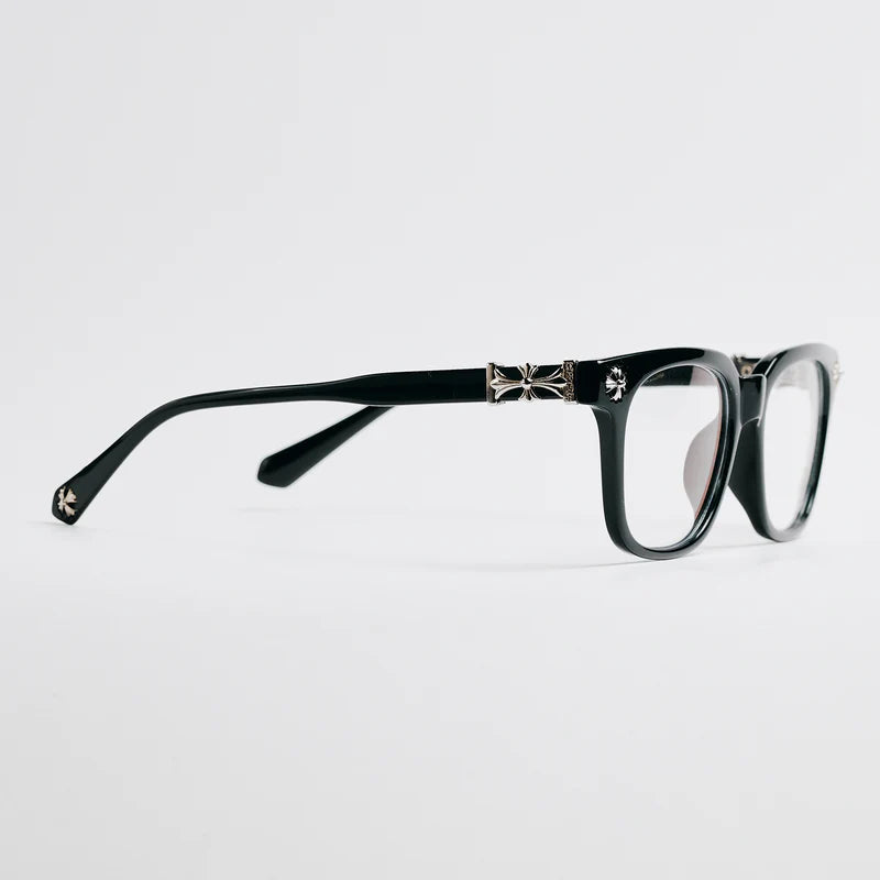 Chrome Heart Glasses – Black & Silver Edition