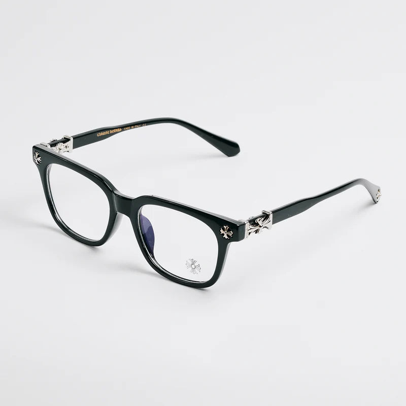 Chrome Heart Glasses – Black & Silver Edition