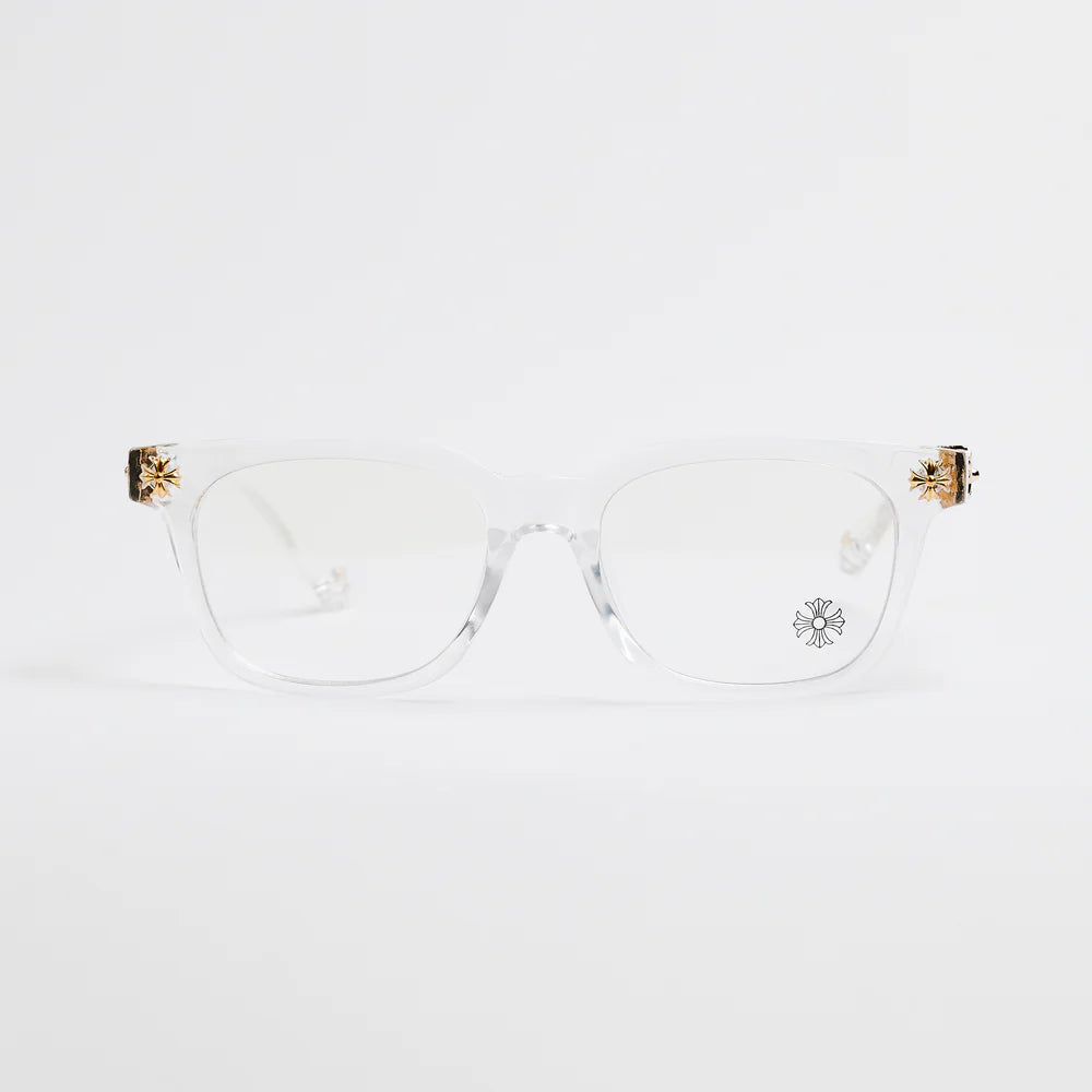 Chrome Heart Glasses – Clear & Gold Edition