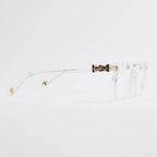Chrome Heart Glasses – Clear & Gold Edition
