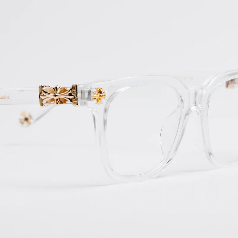 Chrome Heart Glasses – Clear & Gold Edition