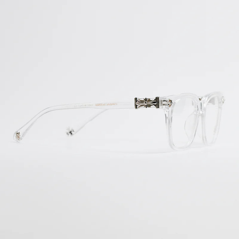 Chrome Heart Glasses – Clear & Silver Edition