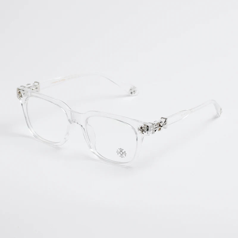 Chrome Heart Glasses – Clear & Silver Edition